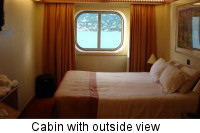 Cabin with outside view