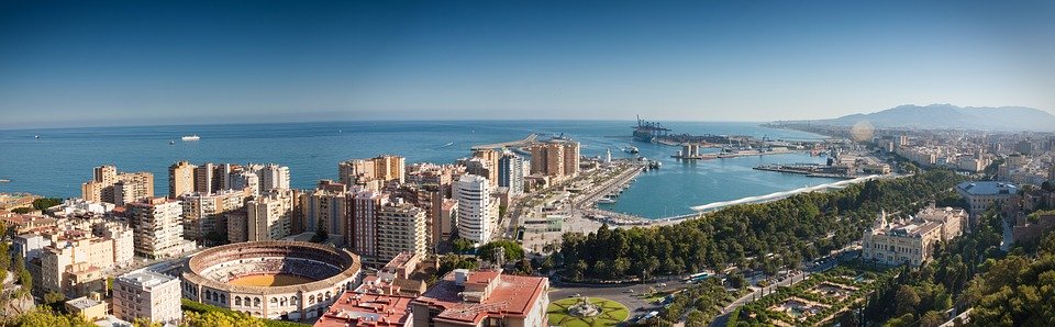 Sea, Sky, Port, Summer, Harbour, Spain, City, Malaga