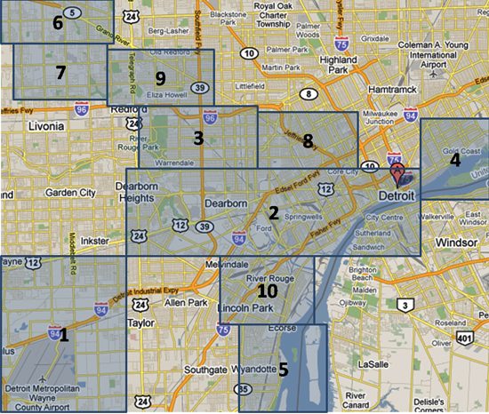 Detroit Map Areas