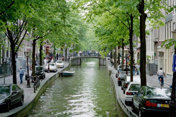 Amsterdam street and canal
