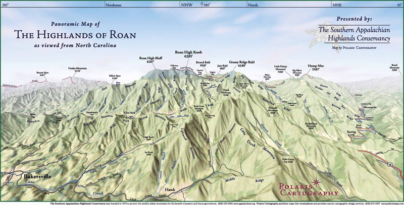 NC Highlands of Roan map