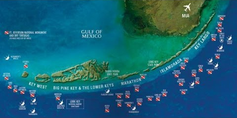 Florida Keys Diving Map