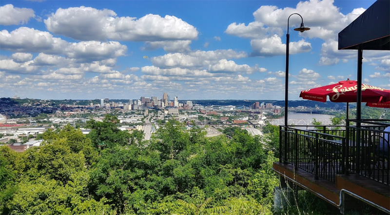 A Panoramic View of Cincinnati from the Incline Public House Restaurant