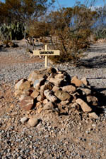 Unknown grave at Boot Hill